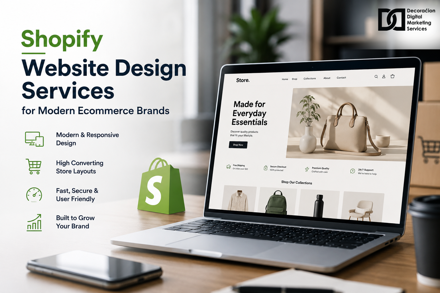 Shopify Website Design Services for Modern Ecommerce Brands | DDMS