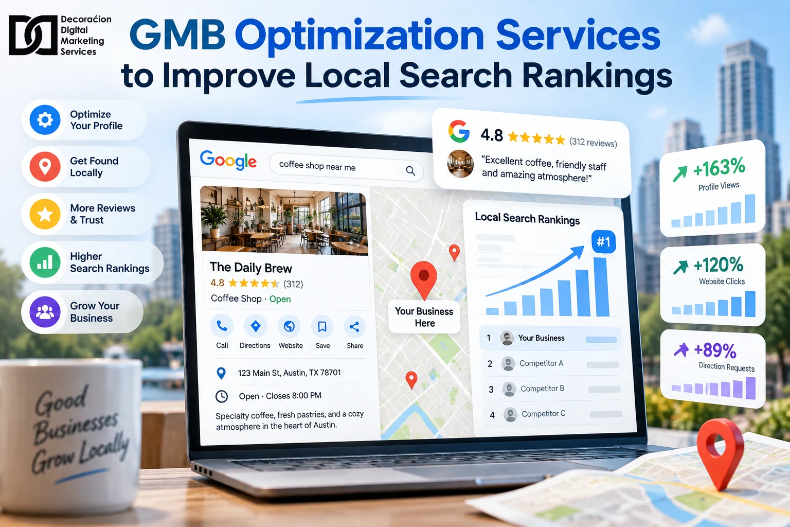 GMB Optimization Services to Improve Local Search Rankings - DDMS
